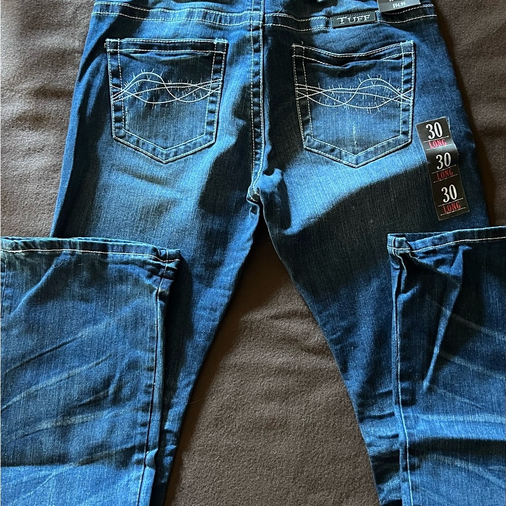Cowgirl Tuff Medium Blue Straight Leg Jeans